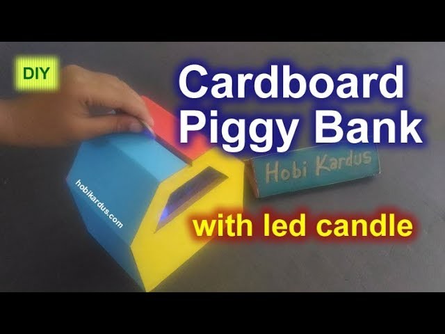 How to Make Cardboard Piggy Bank with LED Candle | DIY Coin Box