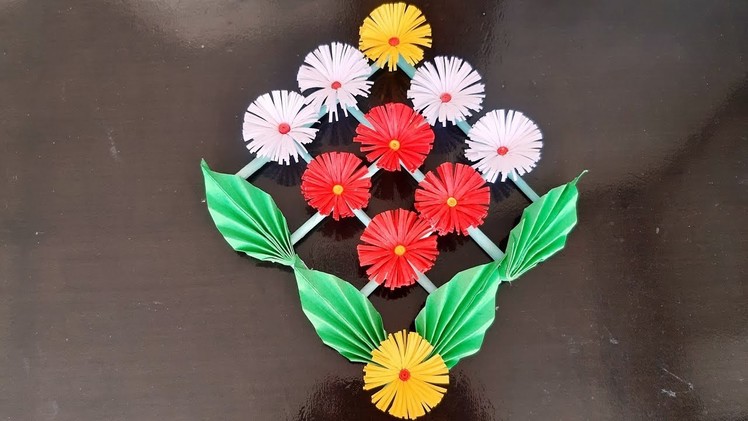 How To Make Paper Flower Wall Hanging By Babita Arts