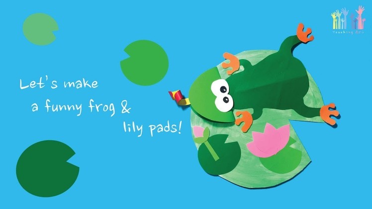 Kids art and craft : make a paper frog & lily pads + 아동미술
