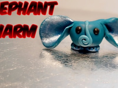 Mini elephant charm [polymer clay]