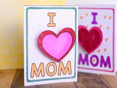 Mothers Day Card - easy paper crafts for kids