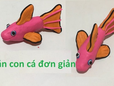 Nặn con cá:  polymer clay fish tutorial -  polymer clay fish