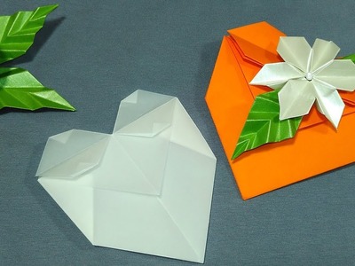 Gift Origami Heart Envelope With 2 Secret Pockets Easy