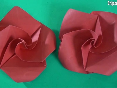 Origami Rose Easy Paper Craft For Kids |  Easy Paper Crafts