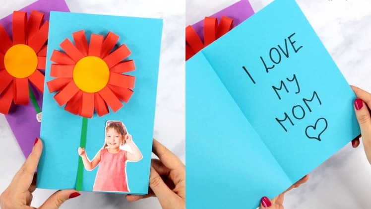 Paper Flower Mothers Day Card - easy paper crafts for kids