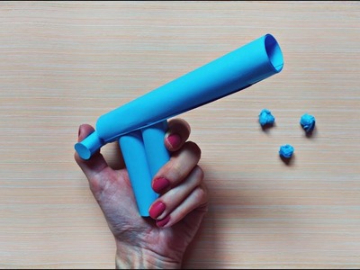 Paper gun that shoots paper balls | Paper games for kids | Kids crafts