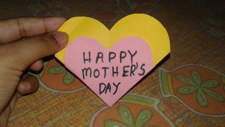 Paper Heart Flower Card - Mother's Day Card | Crafty Soniya