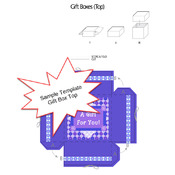Purple Pattern Gift Box Template Paper Craft PDF
