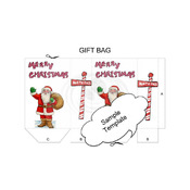 Santa Christmas Gift Bag Template PDF Instant Download