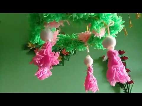 Wall  Hanging For Home Decoration  out of wool | Woolen Room Decor DIY Idea!