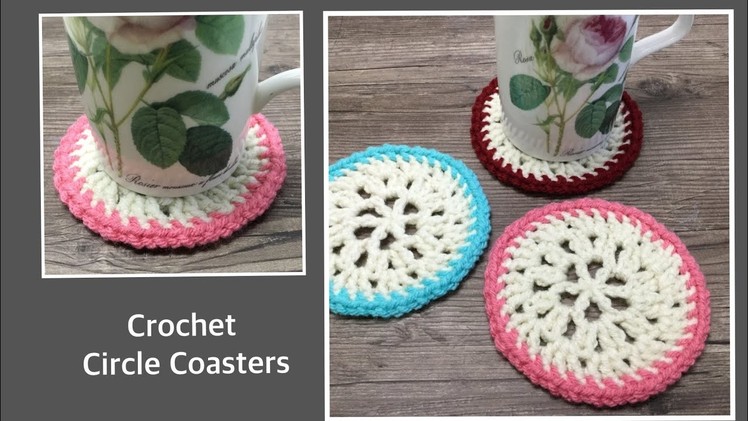 Crochet Circle Coasters. 코바늘 원형 티매트
