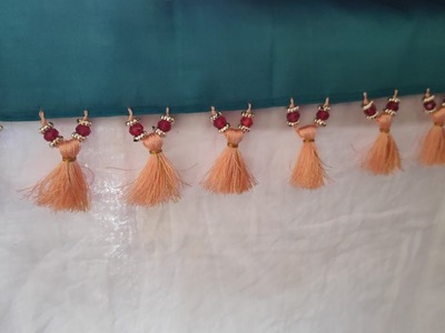 Crystal beads saree kuchu | Saree kuchu design | Latest saree kuchu design