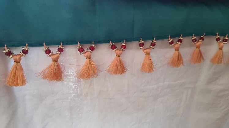 Crystal beads saree kuchu | Saree kuchu design | Latest saree kuchu design