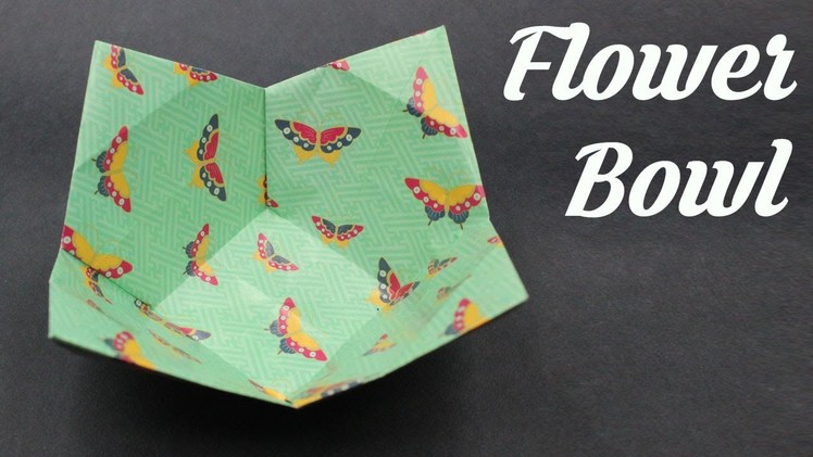 Flower Shape Bowl, Easy Origami for Kids, Basic origami, Simple Origami for Beginners, Paper Origami