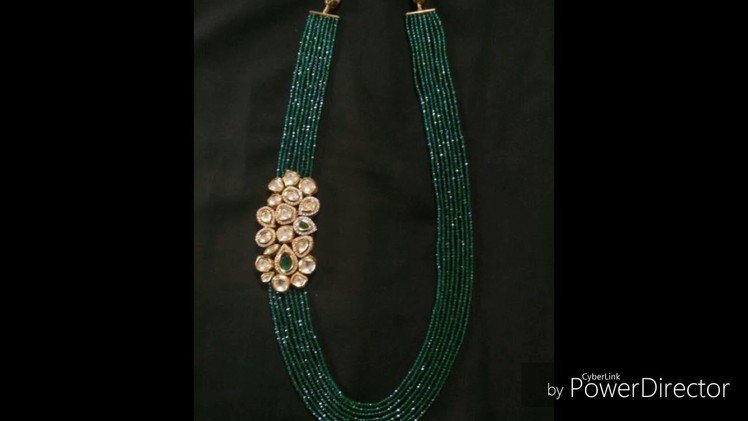 Green Beads. Emerald Necklace or Mala