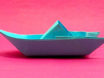 How To Make an Origami Speed Boat That Floats on Water | Paper Boat Toy Making for Kids