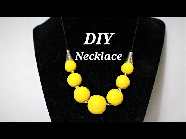 How To Make Beads With Polymer Clay Scraps and Leftovers | Simple Polymer Clay Necklace With Beads