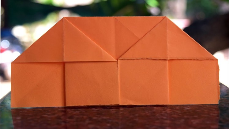 Making paper house - easy paper house making - paper origami