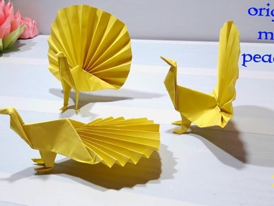 Origami Burung Merak. Peacock Origami