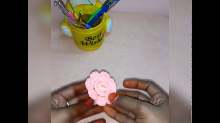 Simple Crochet Rose Flower for beginners in Tamil
