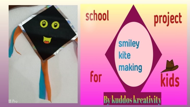 Simple kite making school project|kite making for decoration|classroom decoration craft