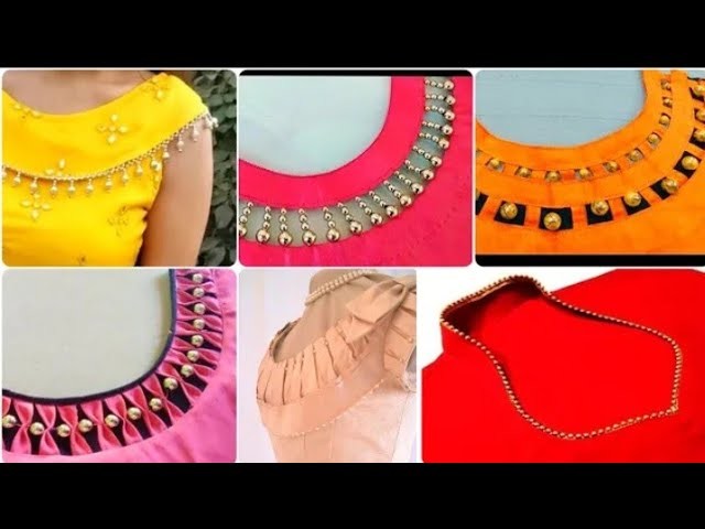 Top new and stylish golden pearl and beads neck designs 2019