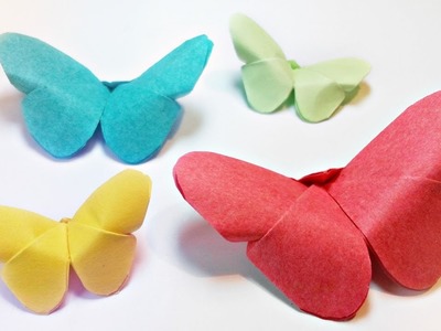 Tutorial Easiest paper butterfly.origami butterfly.Papillon Origami.Schmetterling mit Papier
