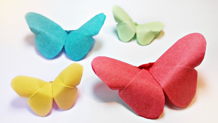 Tutorial Easiest paper butterfly.origami butterfly.Papillon Origami.Schmetterling mit Papier