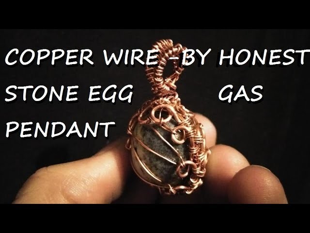Wire Jewelry- Stone Egg Copper Wire Pendant (Freestyle Wire Art)