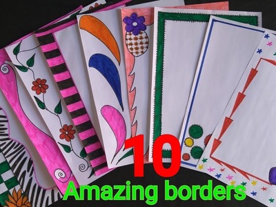 10 beautiful borders for projects handmade|simple border designs on paper|assignment front page bord
