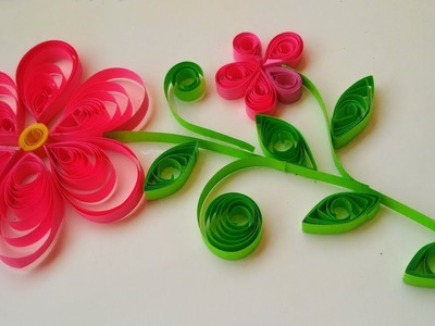 Awesome Quilling paper flower making Tutorial # Paper quilling art flower tutorial