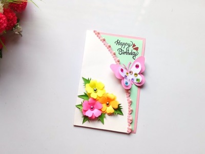 Beautiful Handmade Birthday card idea.Birthday card idea.