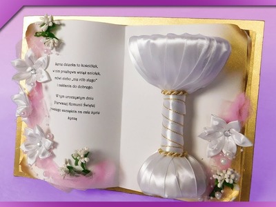 DIY Commemorative book with chalice, gift for First Communion (ENG Subtitles) - Speed up #594