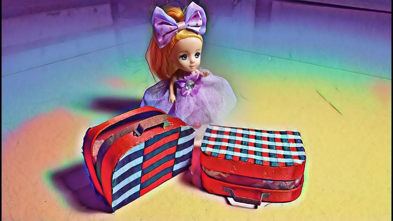 diy miniature doll mini suitcase bag