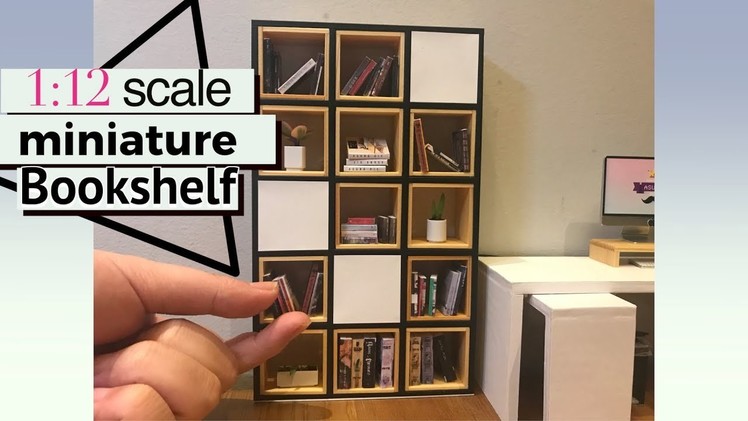 DIY Miniature ミニチュア - Bookshelf