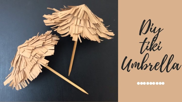 Diy paper tiki umbrella | how to make thatched umbrella | paper craft | paper umbrella