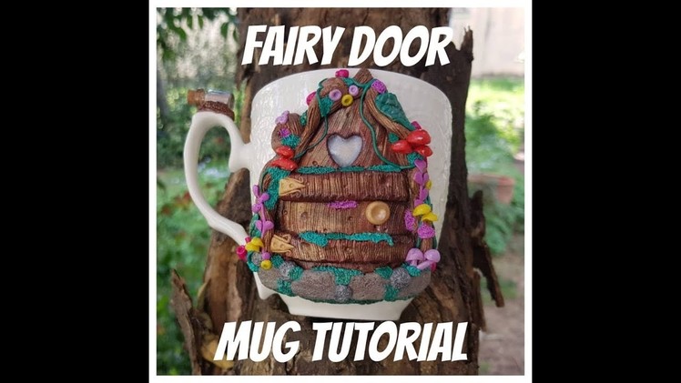 DIY Polymer Clay Fairy Door Mug #polymerclay