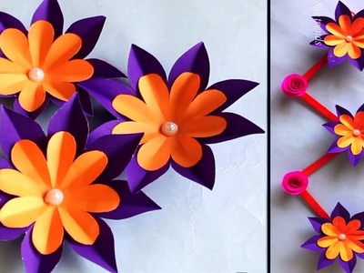 DIY Wall hanging craft ideas with paper flower || beautiful Paper flower wall hanging || wall decor