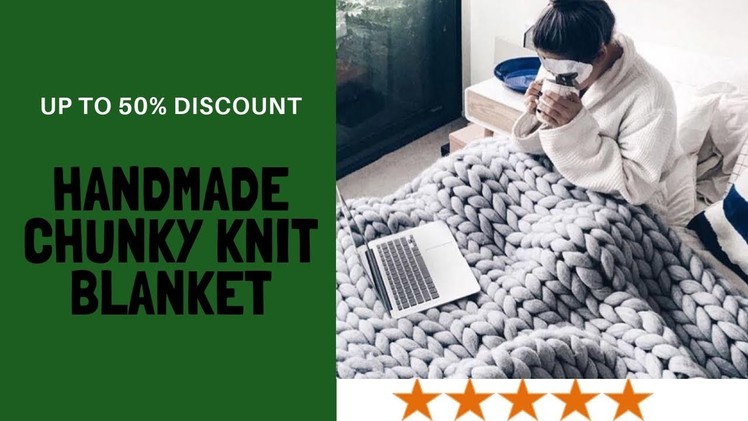 HANDMADE CHUNKY KNIT BLANKET (Save Up to 50%)
