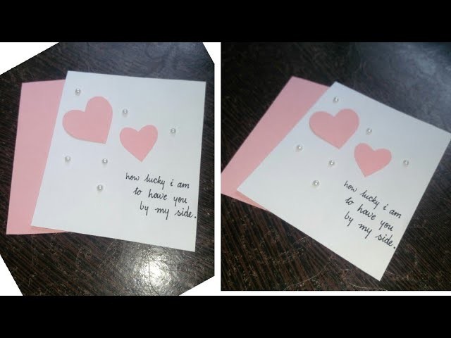 Handmade love card.valentine's day  card.easy valentine's day card