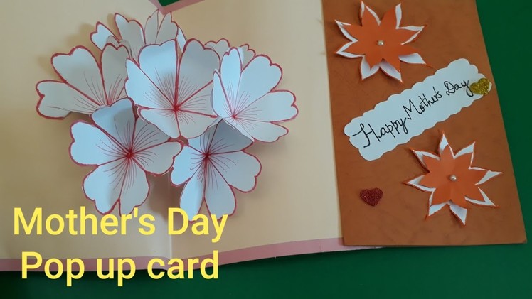 Handmade Mothers Day Cards Step by step l Mother's day pop up card