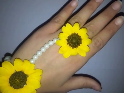 Hathphool || Hand chain with finger ring || Bridal Jewellery || DIY | Happy life corner