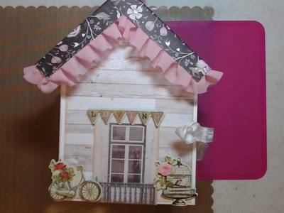 House Mini Album, (chipboard)  Tutorial Part 1      Prima Rose Quartz