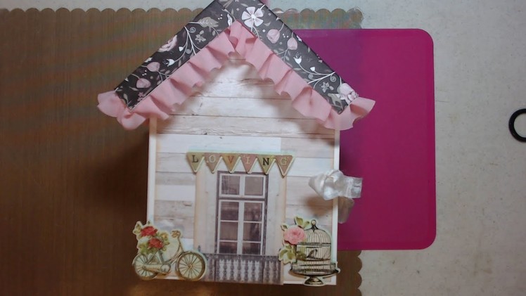 House Mini Album, (chipboard)  Tutorial Part 1      Prima Rose Quartz