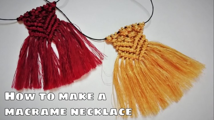How to make easy macrame necklaces! *tutorial*