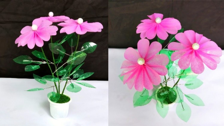 How to Make Shopping Bag Flowers. Diy Shopping Bag Flower for Room Decor