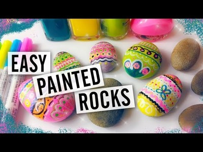 How to Paint Rocks - Easy Painted Rock Tutorial - Easter Eggs