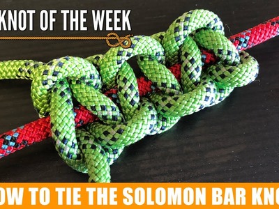 How to Tie the Solomon Bar for a DIY Knot Board Display