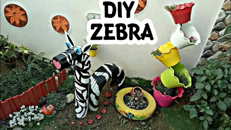 Making Zebra From Waste Tire and pvc pipe [Recyling] [DIY ZEBRA]