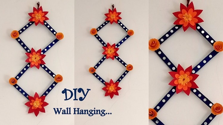 Pop stick Wall decor idea | Easy Wall hanging. | DIY Wall Hanging. !!